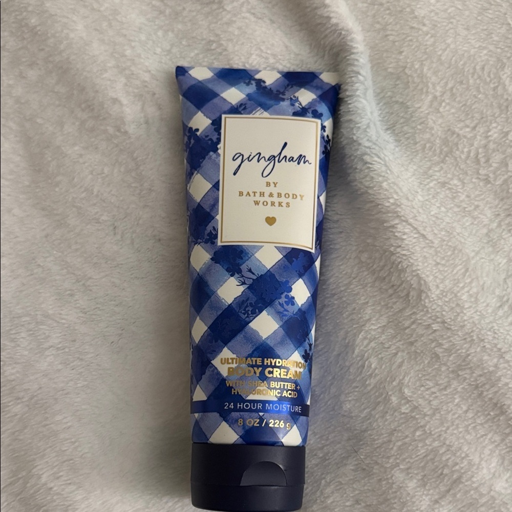 Bath & Body Works Gingham Blue Checkered Body Cream